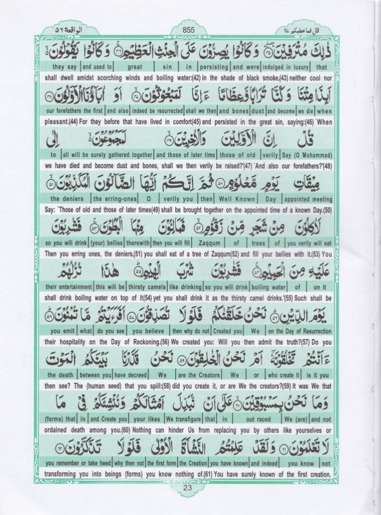 Holy Quran Para 27-23 - eQuranacademy